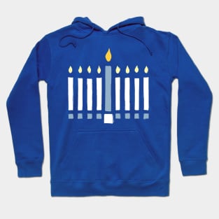 Chanukah Candle Menorah Print Card Hoodie